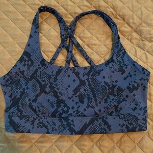 Snake print sports bra